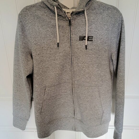 American Eagle AE 24/7 Mens Size Small Full Zip Hooded Sweatshirt Gray Logo EUC - Picture 1 of 11